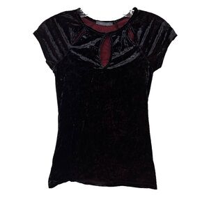 Crushed Velvet Keyhole Top